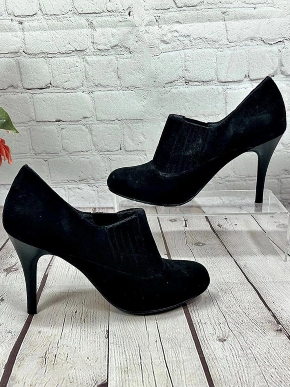 Black Suede High Heel Pumps US